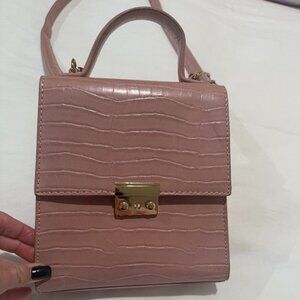 Nasty Gal Pink Crocodile Mini Bag